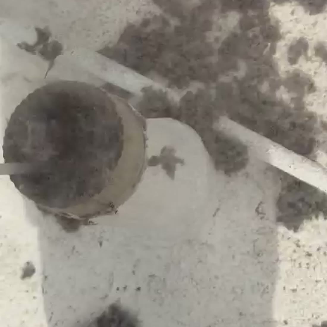 After: dryer vent cleared with heavy lint fully removed